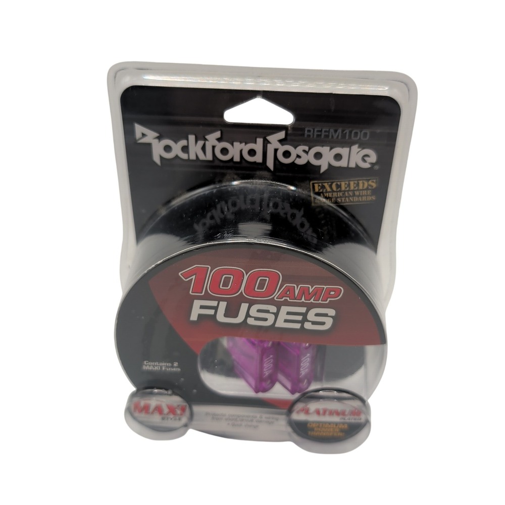 Rockford Fosgate Fuses 100 Amp Purple RFFM100 Maxi Style Platinum Plated 2 Pack